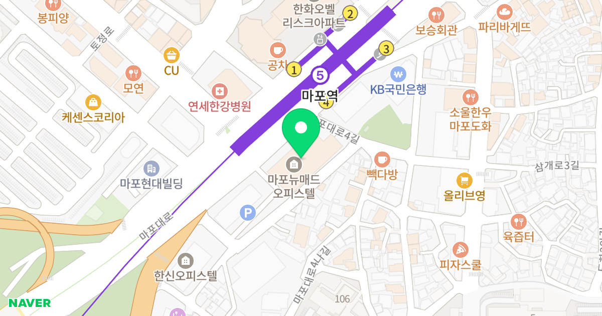 마포 뉴매드 위치 지도 - 서울특별시 마포구