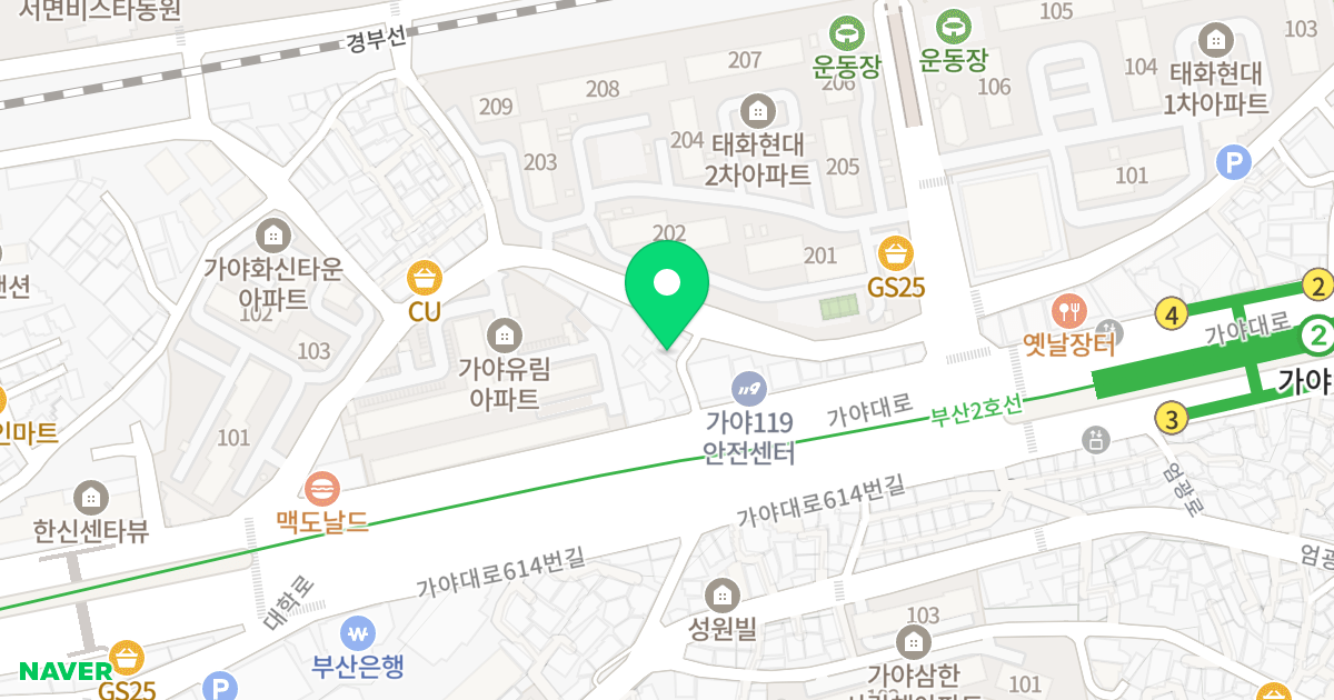 성광빌 위치 지도 - 부산광역시 부산진구 가야대로679번길 123