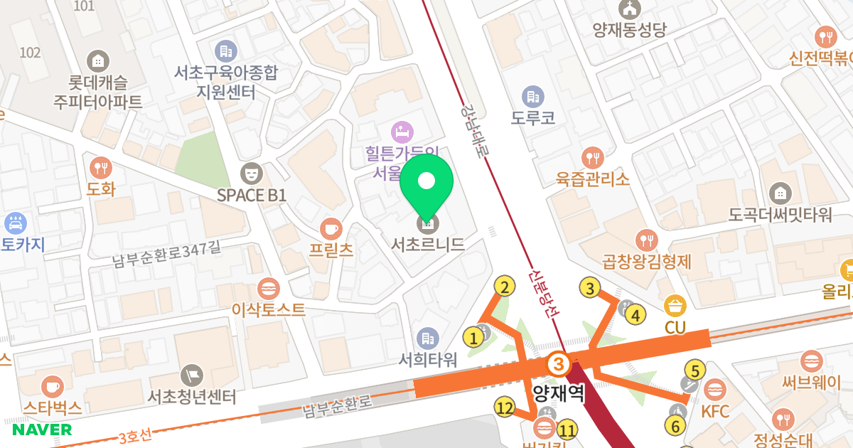 LENID 위치 지도 - 서울특별시 서초구 강남대로 247
