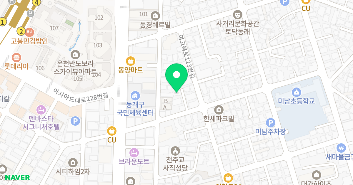 스테이온694 위치 지도 - 부산광역시 동래구 충렬대로86번길 69-4