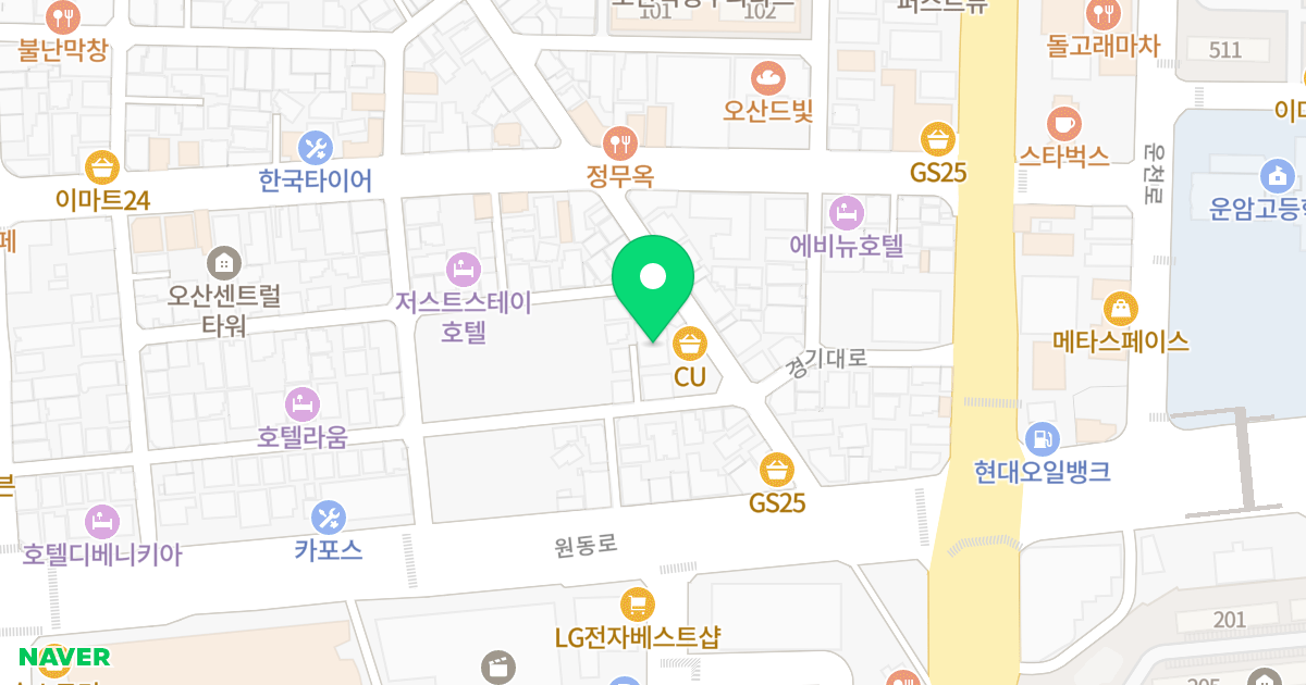 주건축물제1동 위치 지도 - 경기도 오산시 오산로178번길 27-2