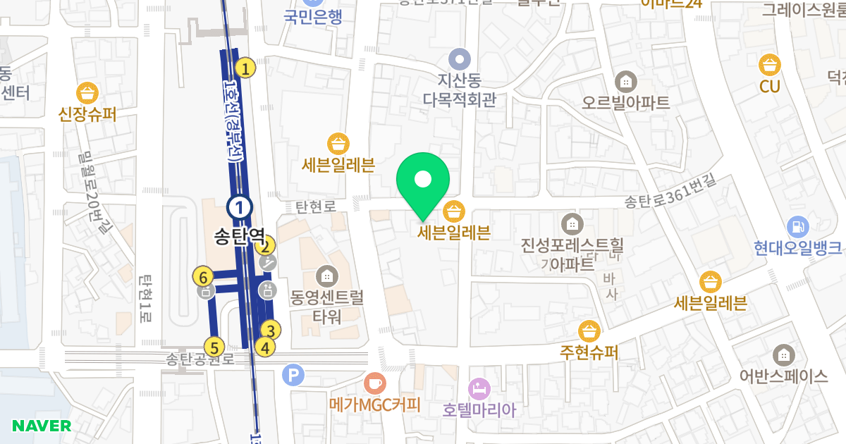 (830-17) 위치 지도 - 경기도 평택시 송탄로361번길 41
