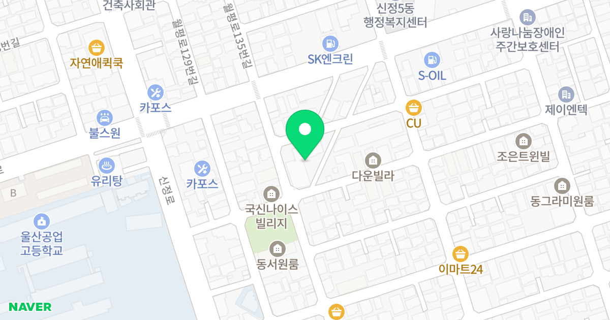 파크신정 위치 지도 - 울산광역시 남구 돋질로145번길 34
