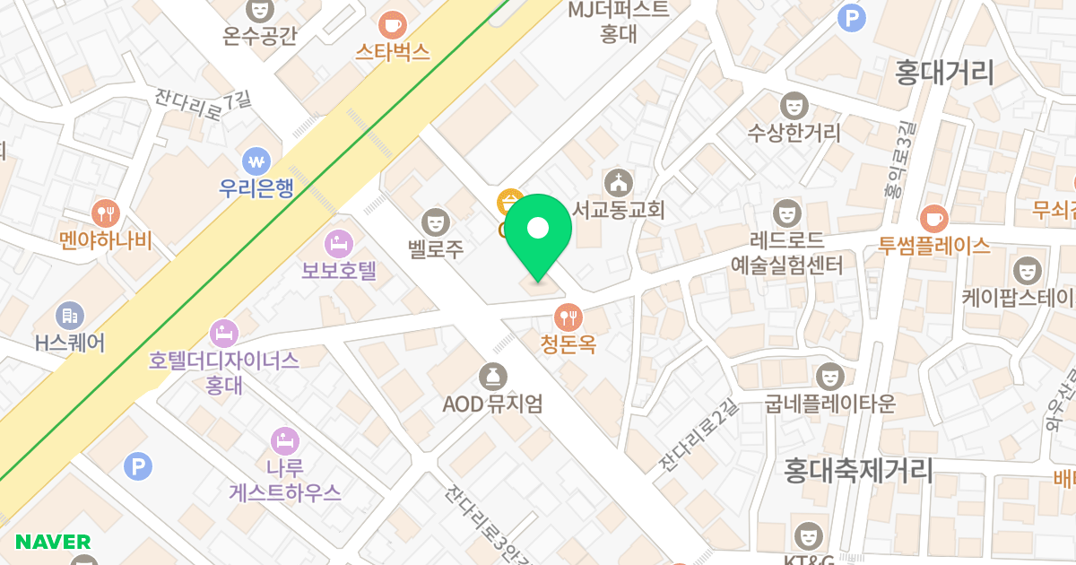 MJ BIOS 위치 지도 - 서울특별시 마포구 잔다리로6길 5