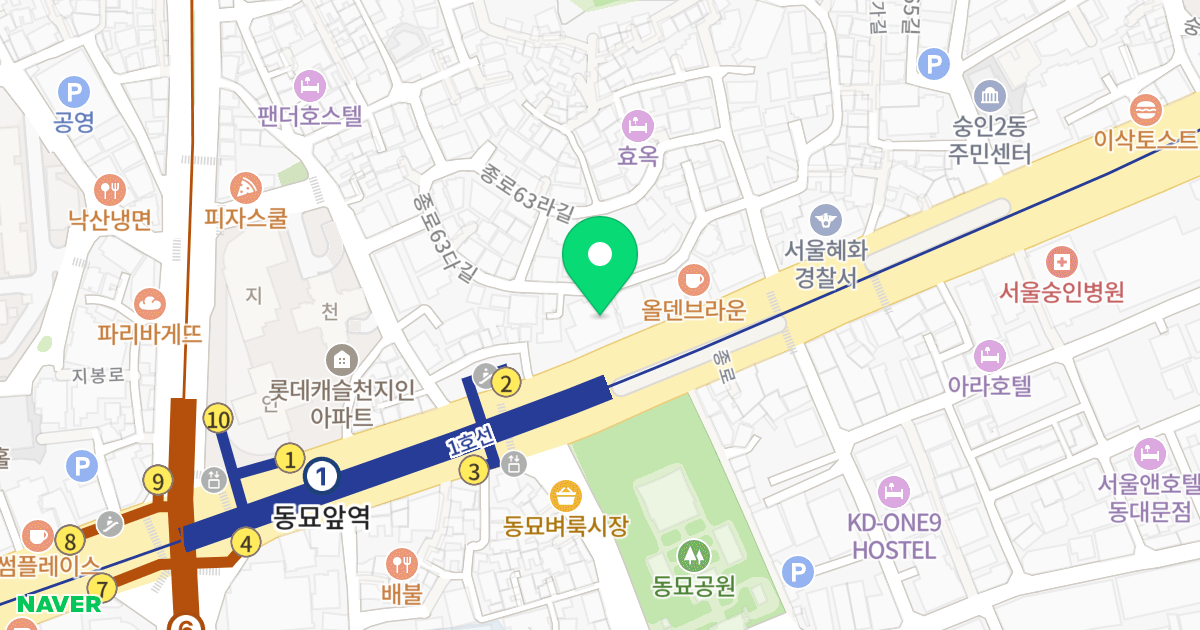 종로 어반더힐 위치 지도 - 서울특별시 종로구 종로 365