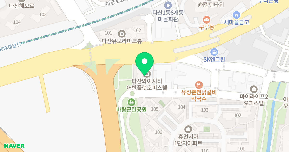 다산 와이시티 어반플랫 위치 지도 - 경기도 남양주시 경춘로 360