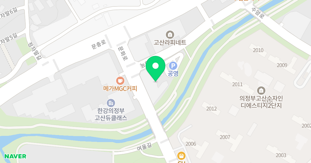 고산 크라우드 오피스텔 위치 지도 - 경기도 의정부시 문화로 9