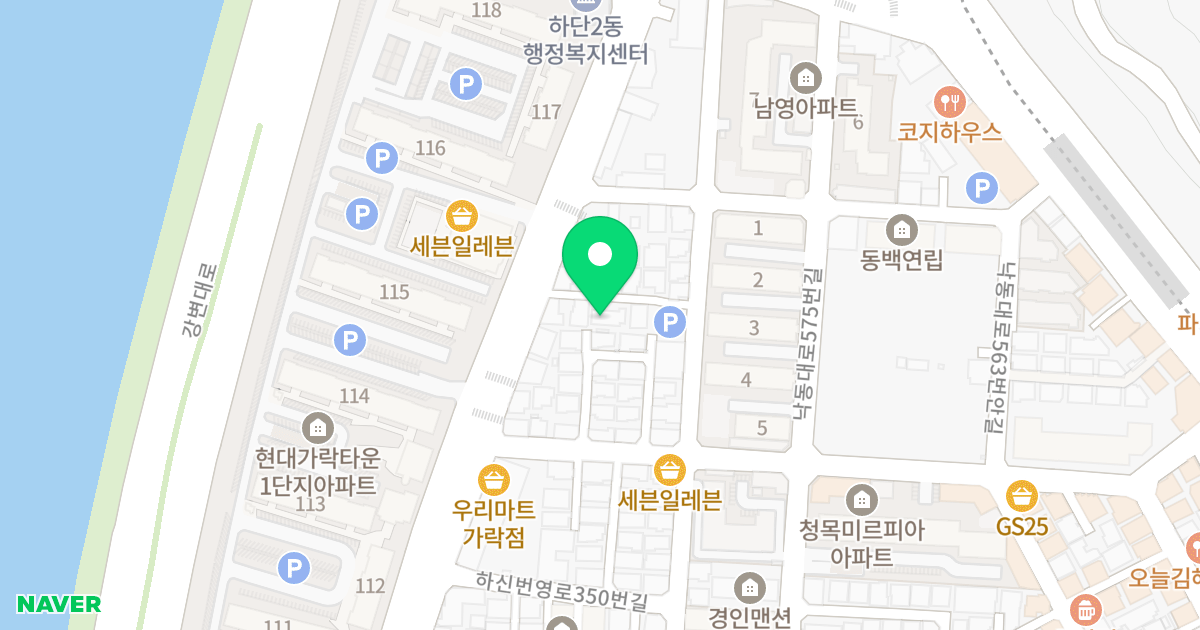 베르니빌 위치 지도 - 부산광역시 사하구 하신번영로 364-6