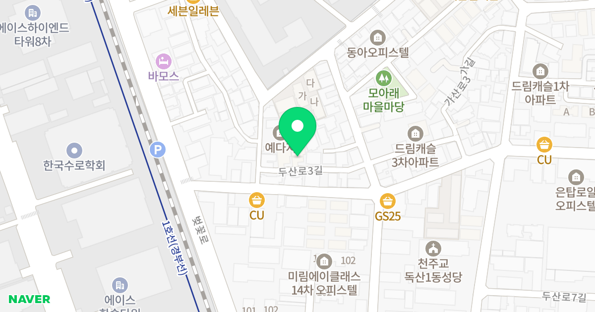 S-클래스 102동 위치 지도 - 서울특별시 금천구 두산로3길 39-12