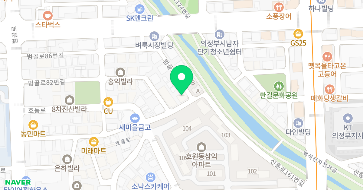 보훈보금자리 의정부 위치 지도 - 경기도 의정부시 신흥로161번길 52
