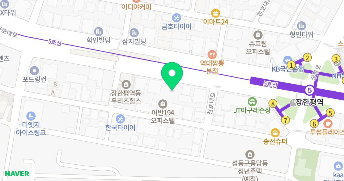 MC타워 위치 지도 - 서울특별시 성동구 천호대로 388