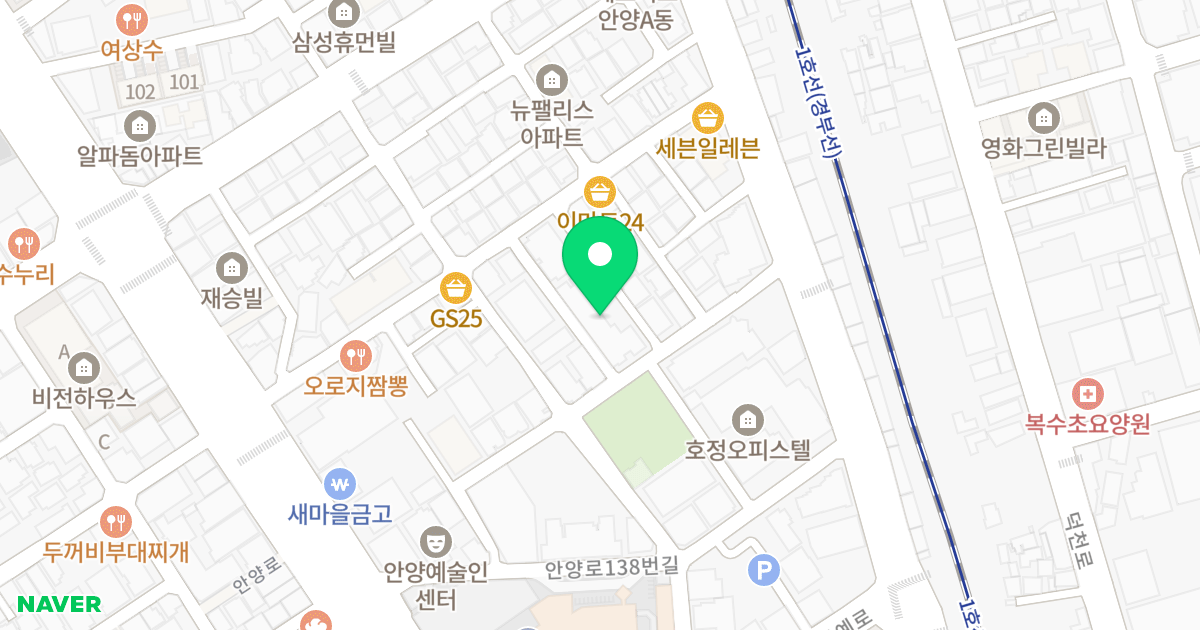 더 비전 (THE VISION) 위치 지도 - 경기도 안양시 만안구 만안로55번길 20