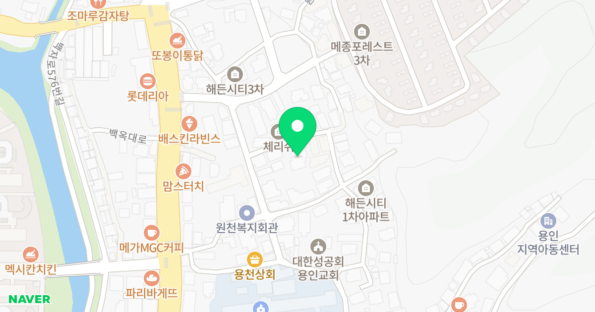 까사283 위치 지도 - 경기도 용인시 처인구 이동읍 원천로17번길 4