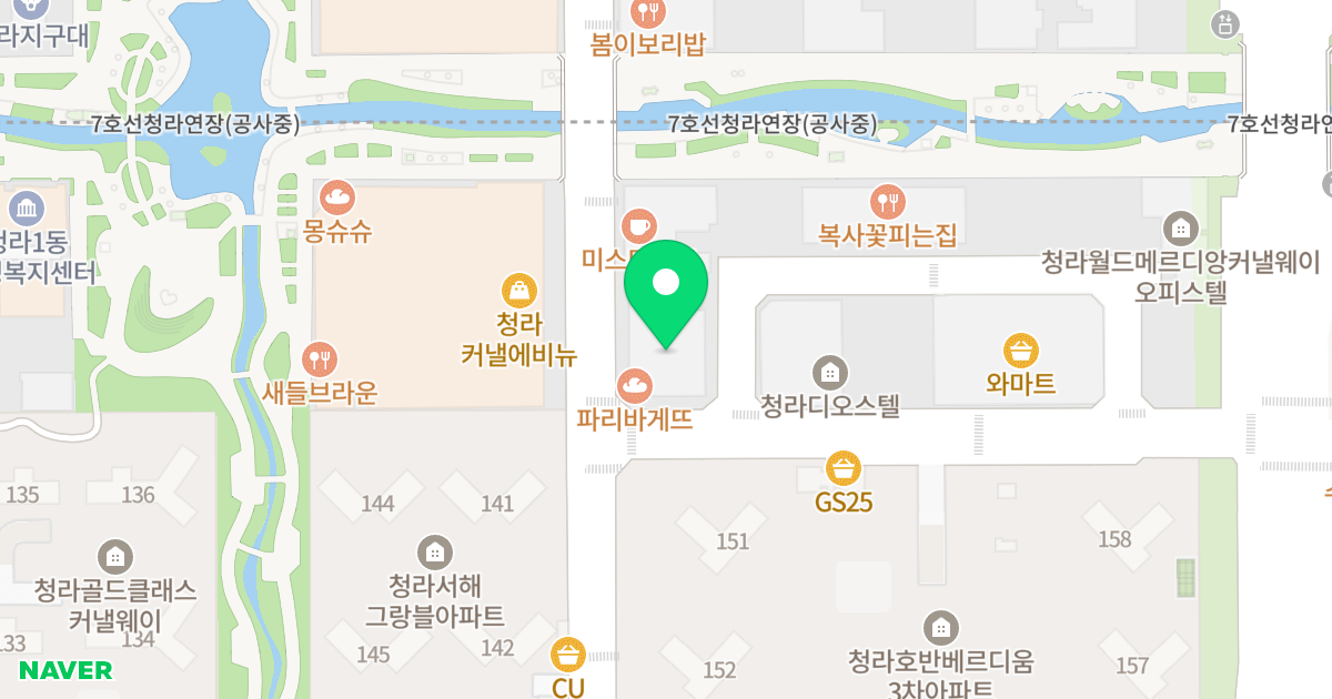 딜라이트타워 위치 지도 - 인천광역시 서구 청라에메랄드로 78