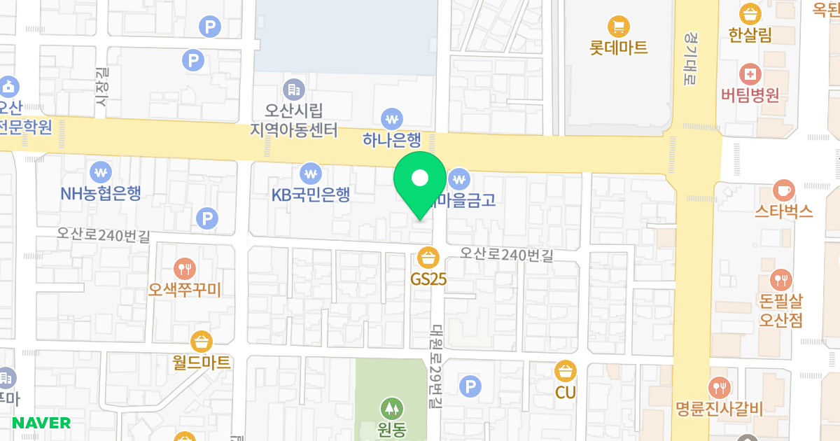(750-8) 위치 지도 - 경기도 오산시 대원로29번길 23