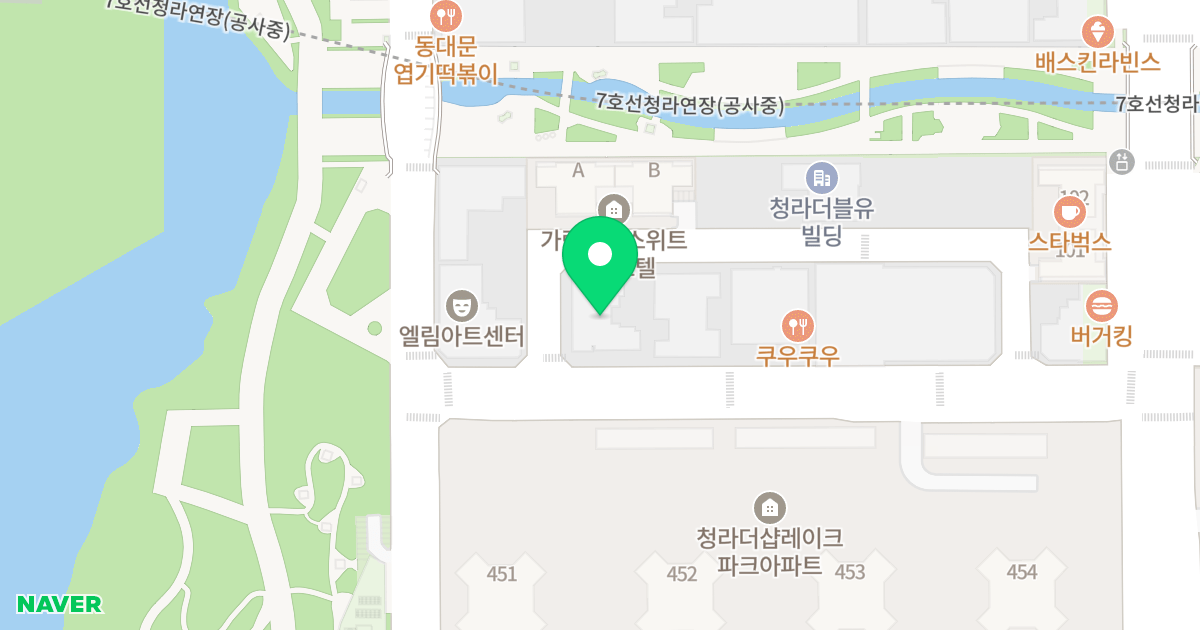 청라크리스탈뷰오피스텔 위치 지도 - 인천광역시 서구 크리스탈로74번길 7