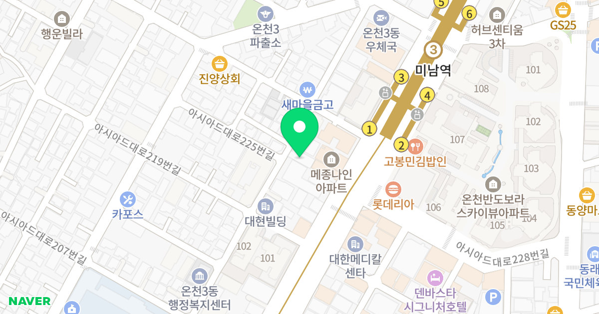 (1249-5) 위치 지도 - 부산광역시 동래구 사직북로28번길 184