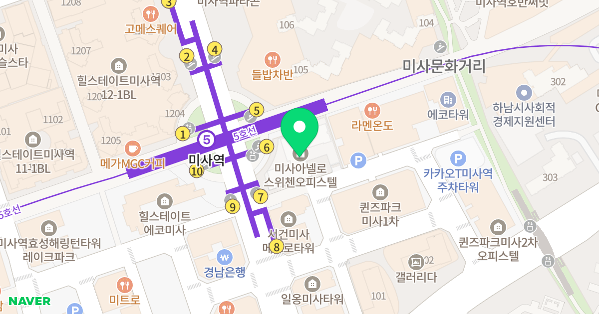 미사 아넬로 스위첸 위치 지도 - 경기도 하남시 미사강변동로84번길 15