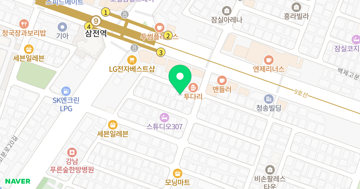 팔라티노 위치 지도 - 서울특별시 송파구 백제고분로22길 4-5