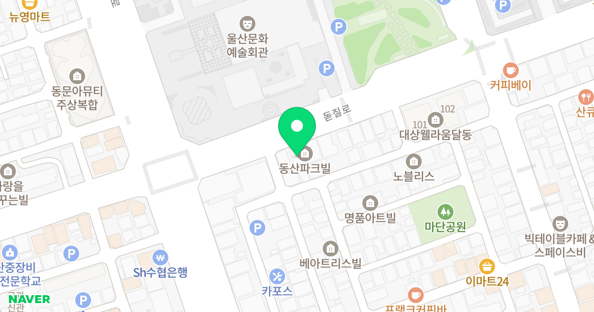 동산오피스텔 위치 지도 - 울산광역시 남구 돋질로 204