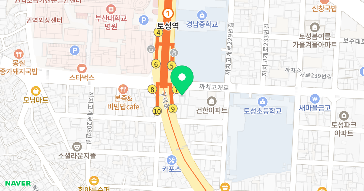 단디하우스 위치 지도 - 부산광역시 서구 까치고개로 222