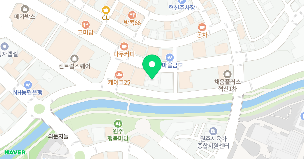 혁신드림빌1차 위치 지도 - 강원특별자치도 원주시 황금로 22