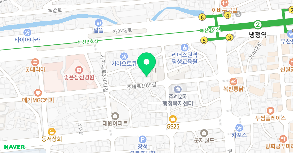 골든파크2 위치 지도 - 부산광역시 사상구 주례로10번길 30