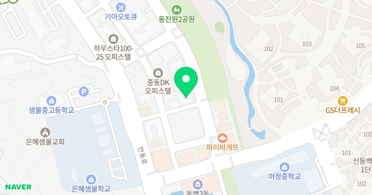 중동 오피스텔 위치 지도 - 경기도 용인시 기흥구 동백죽전대로527번길 98-11