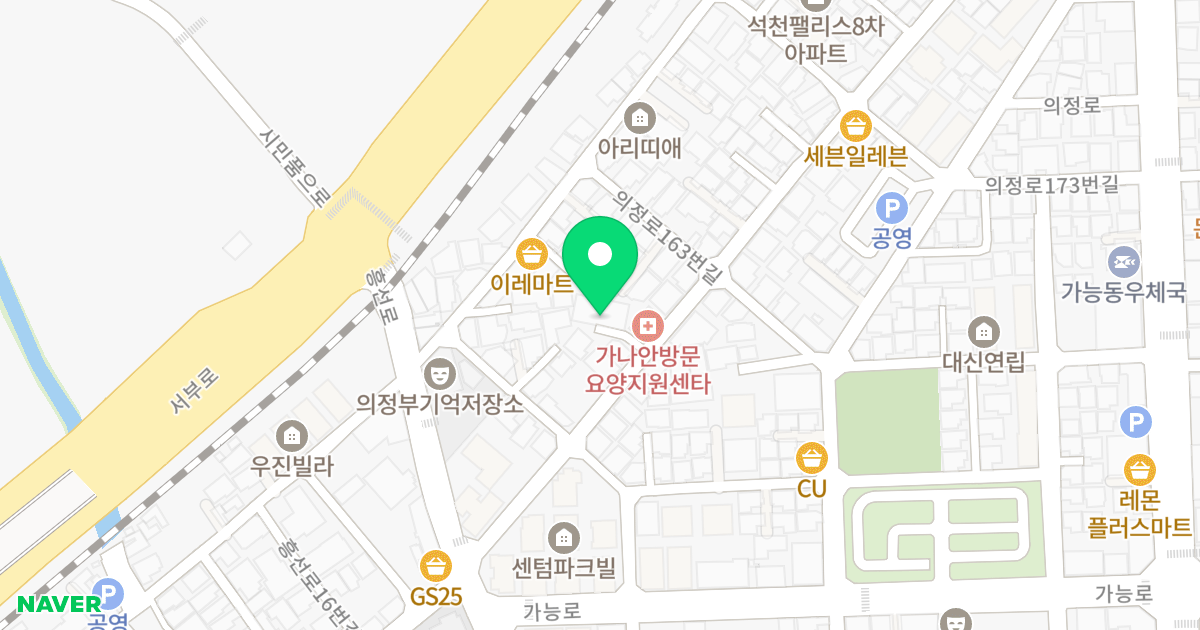 아택프레쉬빌 위치 지도 - 경기도 의정부시 흥선로15번길 27-1