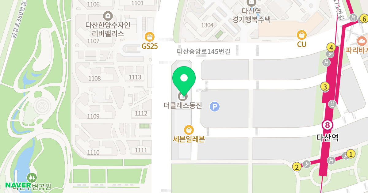 더 클래스 동진 위치 지도 - 경기도 남양주시 다산중앙로123번길 22-43