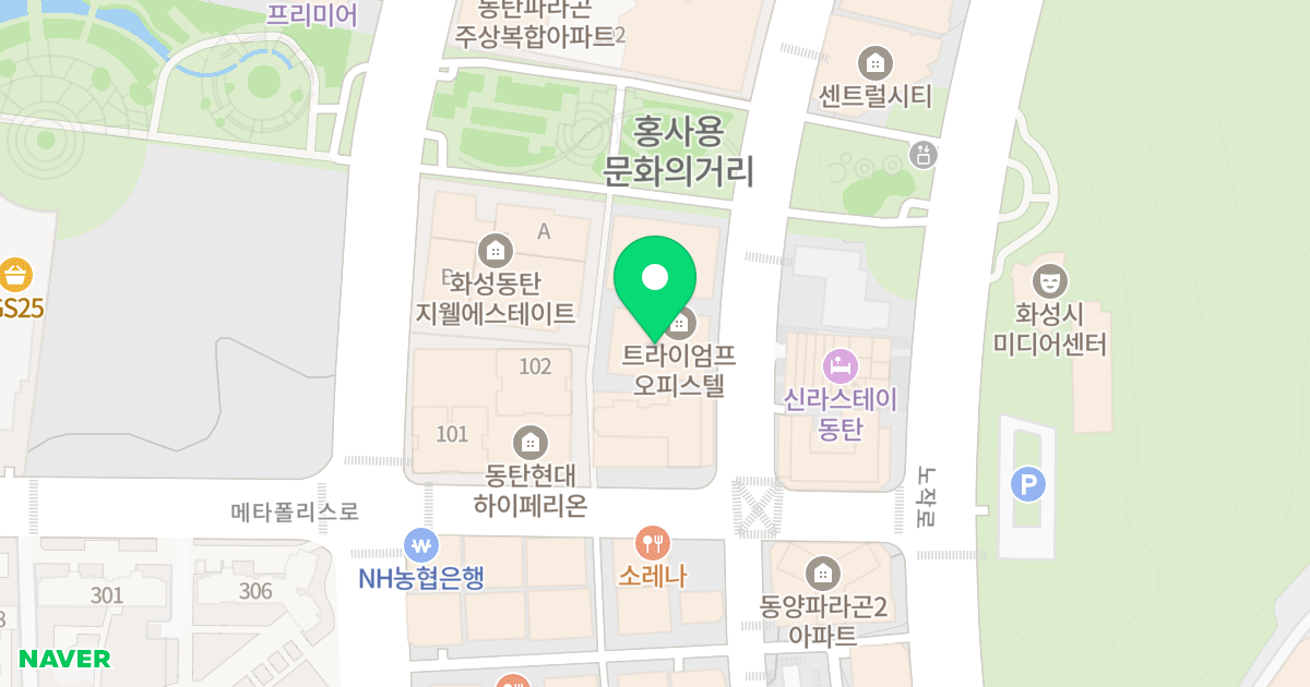 트라이엄프 동탄 위치 지도 - 경기도 화성동탄구  47-11