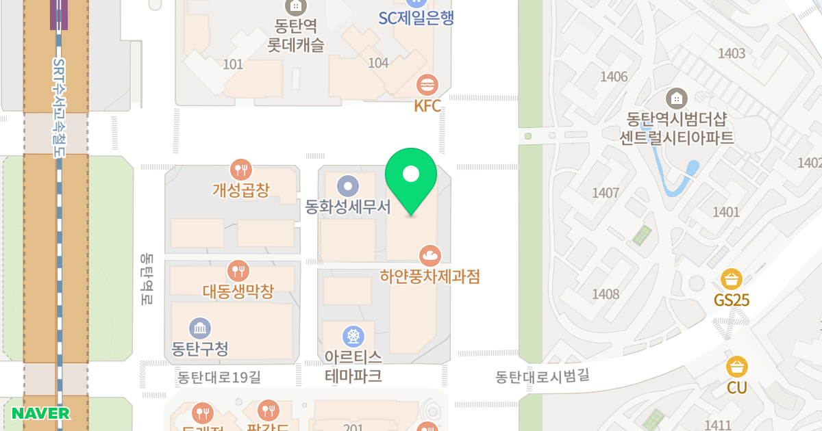 동탄역 리치안 위치 지도 - 경기도 화성동탄구  495