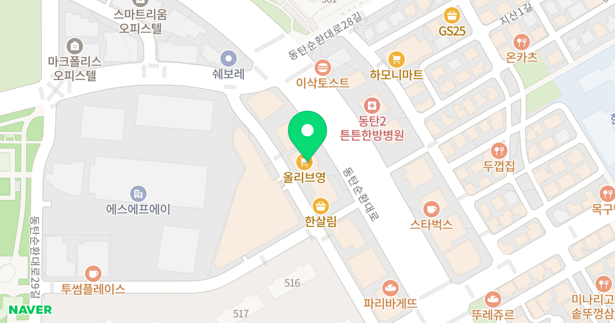 SR리버스빌 위치 지도 - 경기도 화성동탄구  701