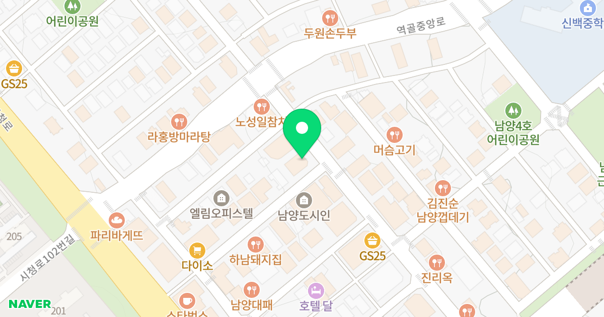 풍남오피스텔 위치 지도 - 경기도 화성만세구 남양읍  23-2