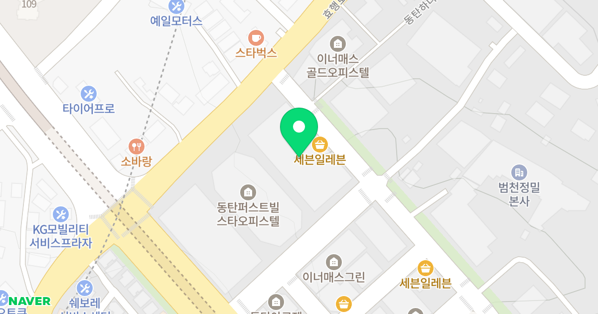 동탄 헤리움 위치 지도 - 경기도 화성시 동탄구  61