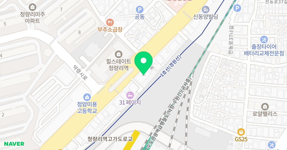 전농동복합시설(청량리역DUO196) 위치 지도 - 서울특별시 동대문구 왕산로 244
