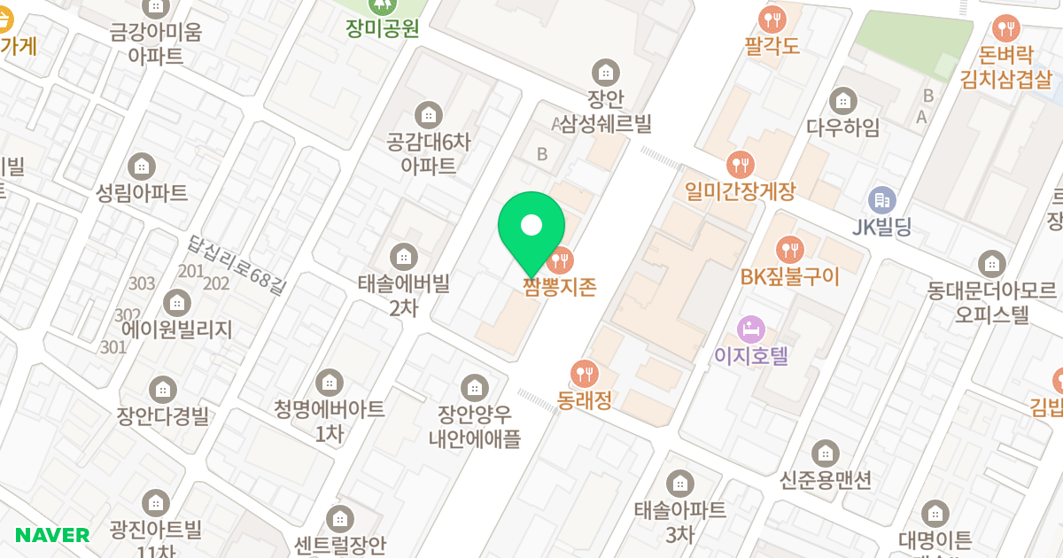아르떼하임 위치 지도 - 서울특별시 동대문구 장한로 107