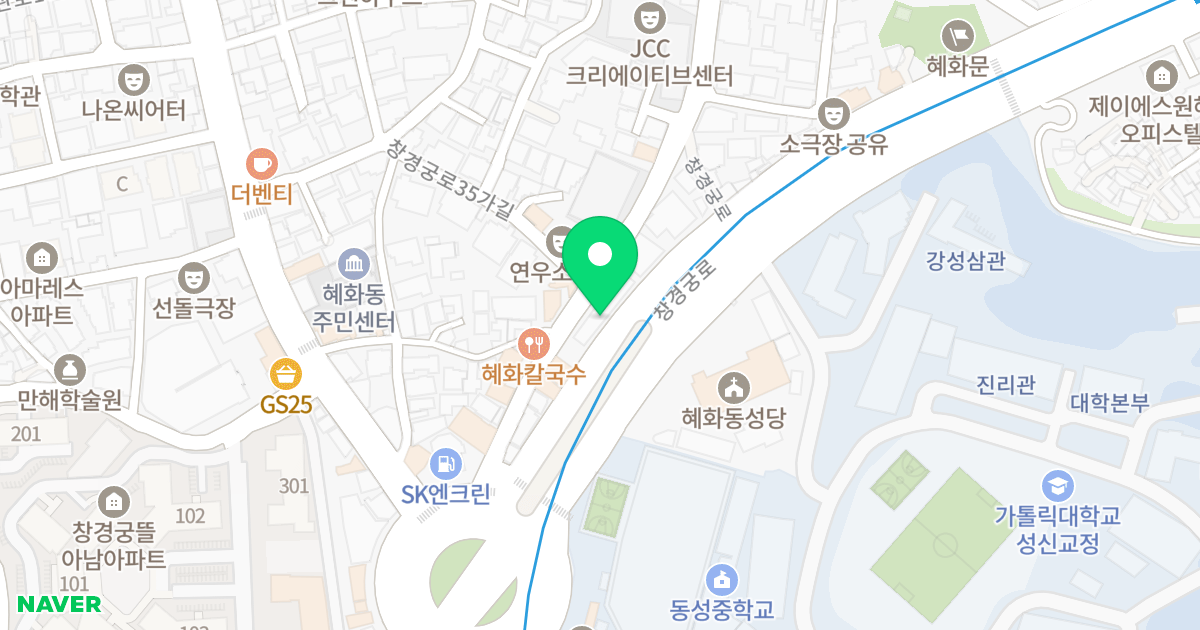 엘루체 위치 지도 - 서울특별시 종로구 창경궁로 287
