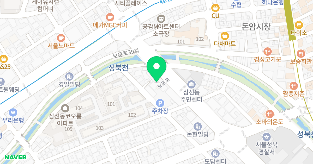 (345-1) 위치 지도 - 서울특별시 성북구 보문로 193-1