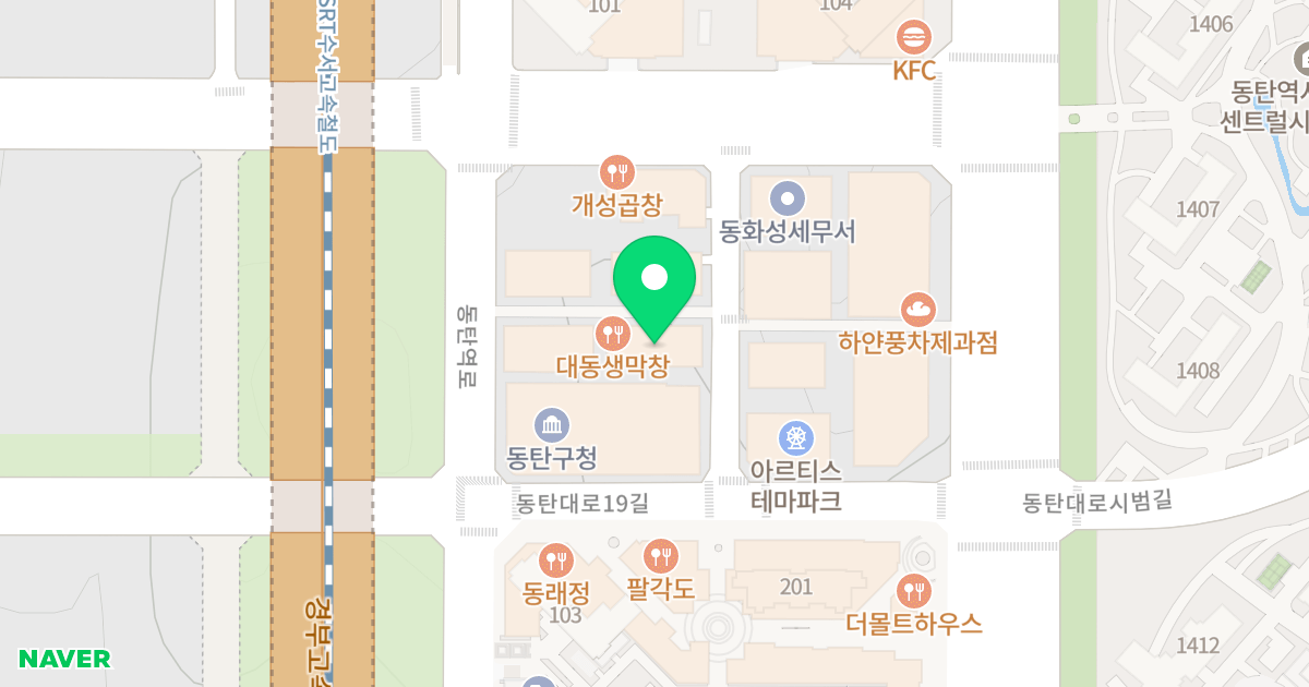 동탄역리코빌 위치 지도 - 경기도 화성시 동탄구  86-10
