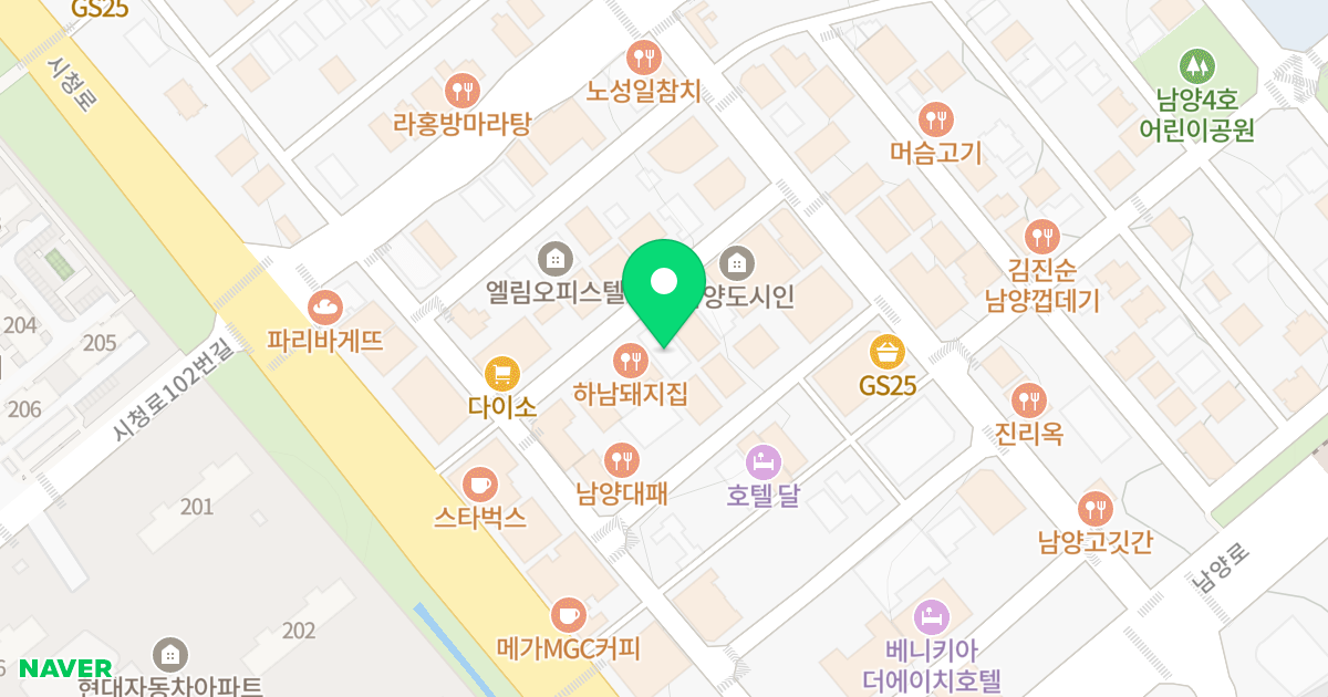 1동 위치 지도 - 경기도 화성시 만세구 남양읍  23-13