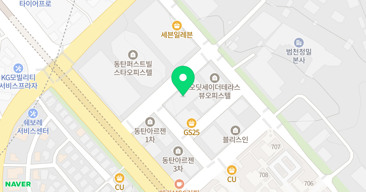 이너매스 위치 지도 - 경기도 화성시 동탄구  354-28