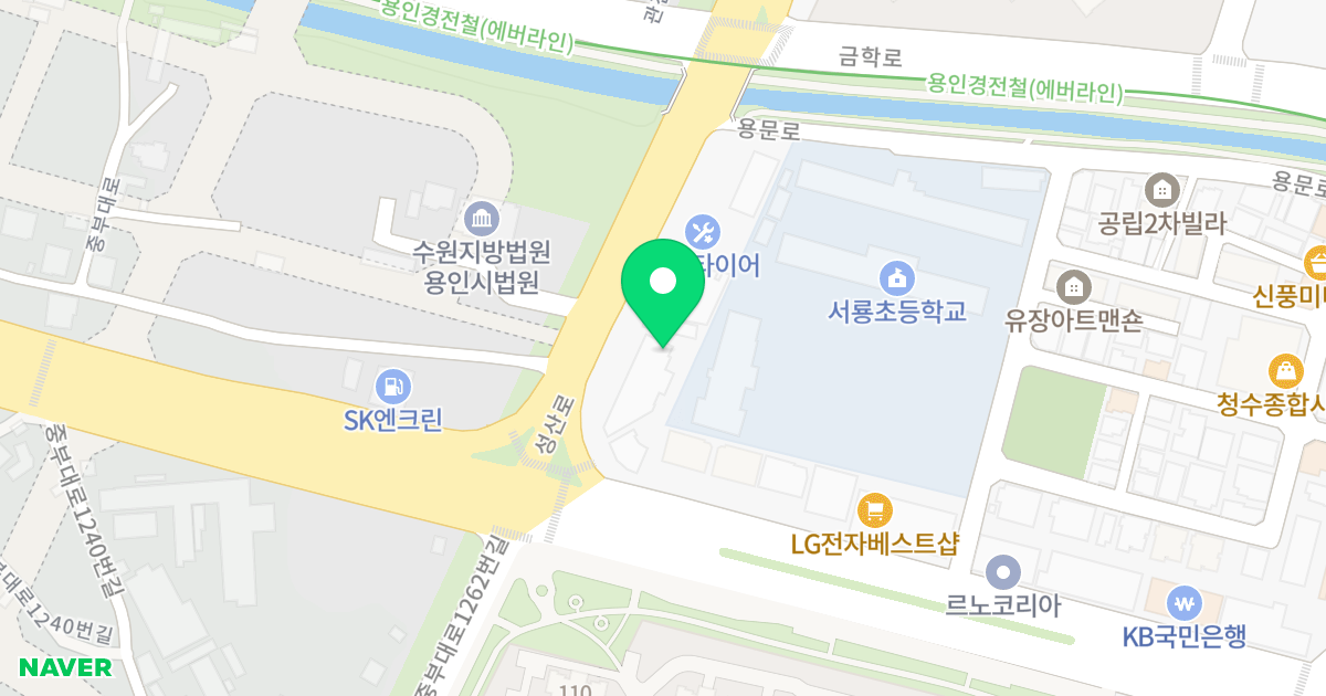 이레빌딩 위치 지도 - 경기도 용인시 처인구 성산로 6