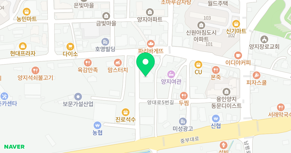 어반시아 위치 지도 - 경기도 용인시 처인구 양지읍 양지로138번길 3