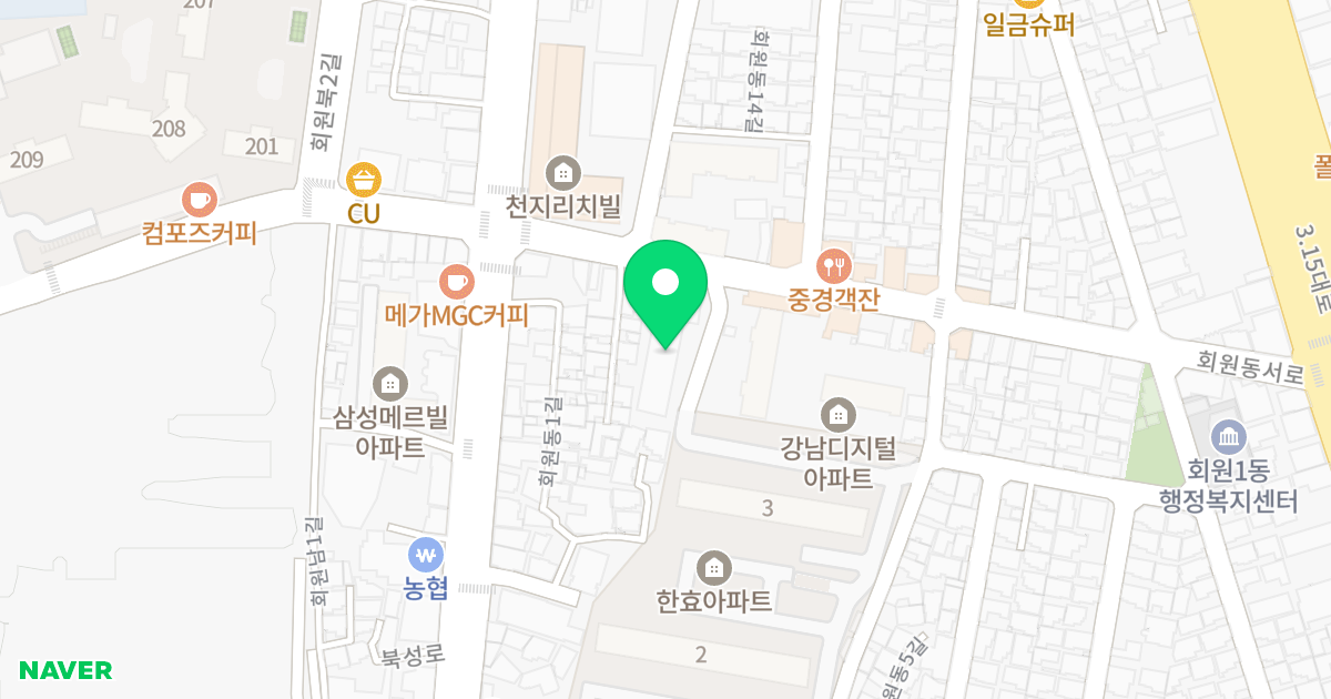 금광아일린 위치 지도 - 경상남도 창원시 마산회원구 회원동서로 8