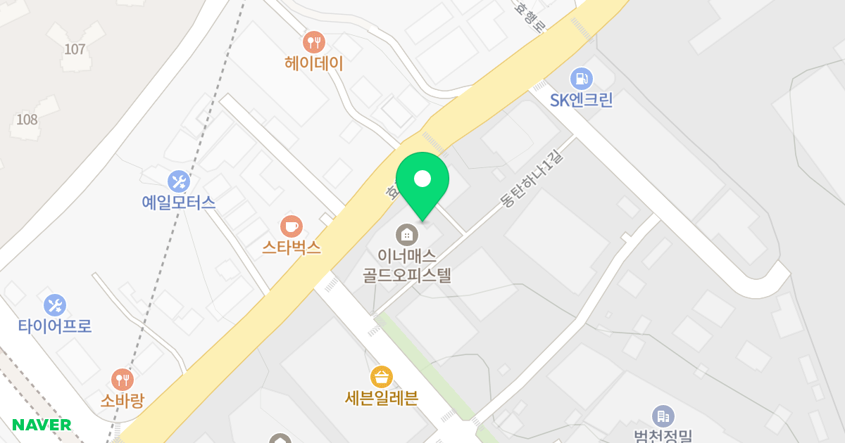 이너매스골드 위치 지도 - 경기도 화성시 동탄구  66-11