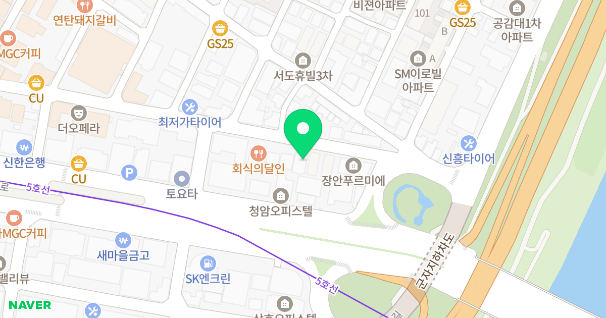 GOLDEN LUCE 위치 지도 - 서울특별시 동대문구 장한로2길 76