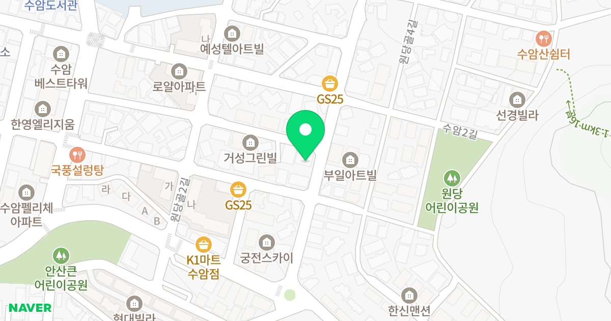 퀸즈팰리스 위치 지도 - 경기도 안산시 상록구 원당골3길 13