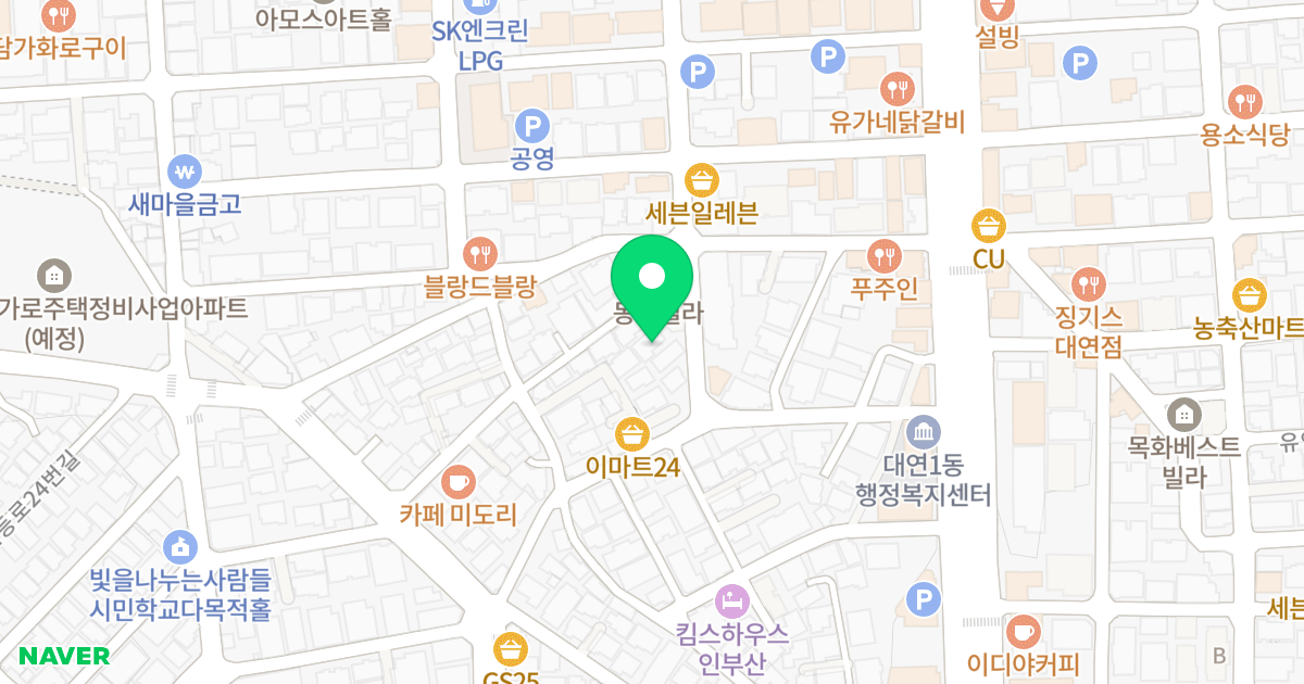세운빌리지 위치 지도 - 부산광역시 남구 천제등로37번길 28-1