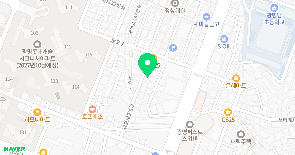이룸빌리지 위치 지도 - 경기도 광명시 광오로9번길 5